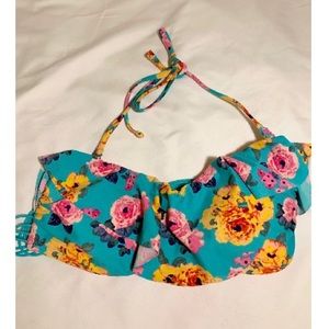 Women’s floral halter bikini top
